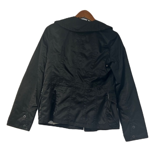 Esprit Woman's sz s black raincoat classic casual lightweight neutral cropped - Picture 2 of 4